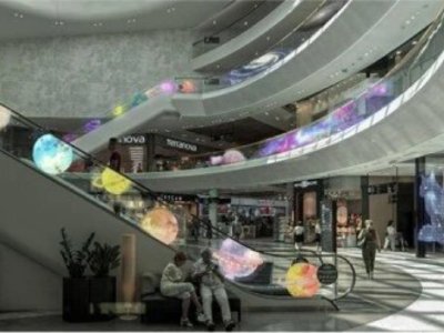 Светодиодная плёнка на витрине